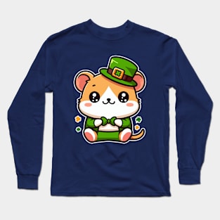 St. Patrick's Hamster Cute Kawaii Dodent Lover  Long Sleeve T-Shirt